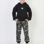 Alt Desenli Kapşonlu  Erkek Takım