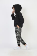 Alt Desenli Kapşonlu  Erkek Takım - Görsel 4