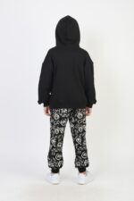 Alt Desenli Kapşonlu  Erkek Takım - Görsel 6