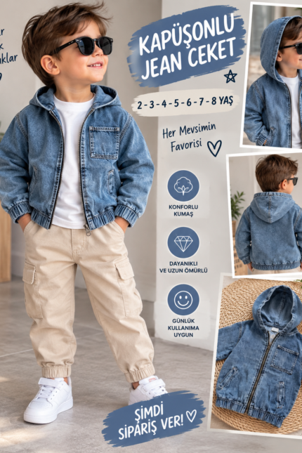 🔥 KAPÜŞONLU JEAN CEKET 🔥

💙 2–8 YAŞ ARASI
✨ Kapüşonlu • Rahat • Çok kullanışlı
🧥 Günlük kombinlerin tamamlayıcısı!

⚡ 2-3-4-5-6-7-8 YAŞ
📦 Stoklarla sınırlı!