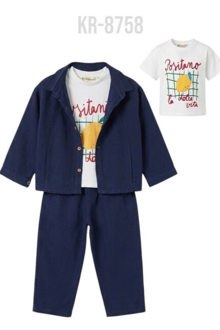 💙şık 3’lü takım
👕 Tişört + ceket + pantolon